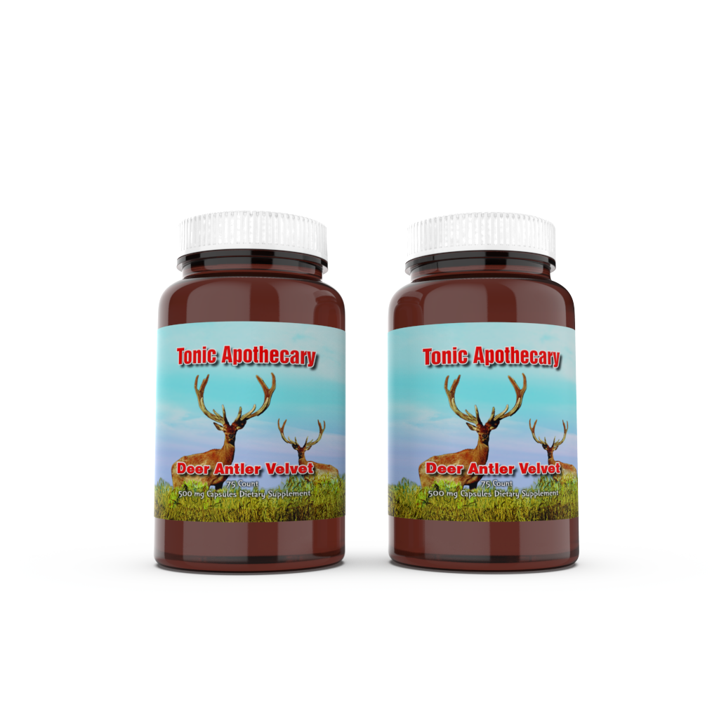 Tonic Apothecary Deer Antler Velvet Capsules 75ct 2 Pack