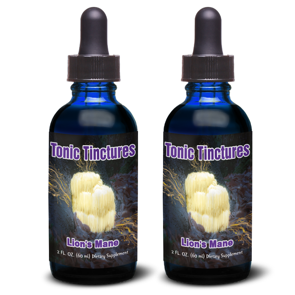 Tonic Tinctures Lion's Mane Mushroom Liquid Extract 2 Pack