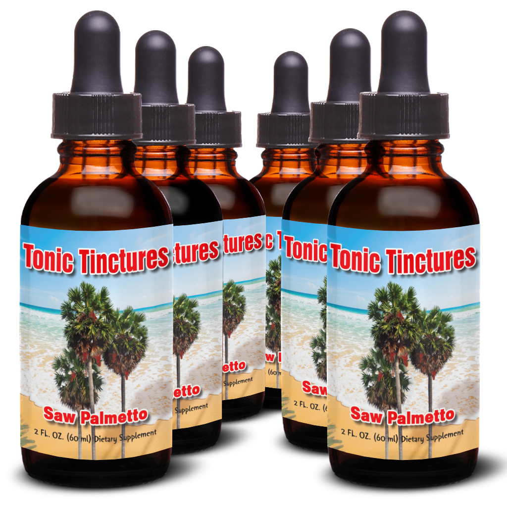Tonic Tinctures Saw Palmetto Liquid Extract 6 Pack